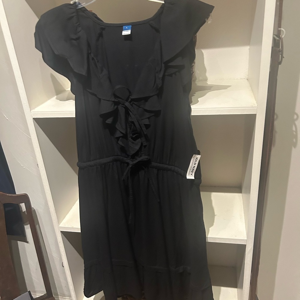 Old Navy black ruffle dress size large new with tags - Picture 16 of 16